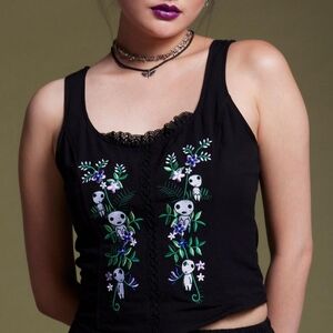 Her Universe Studio Ghibli Princess Mononoke Forest Spirit Embroidered Top - S/M